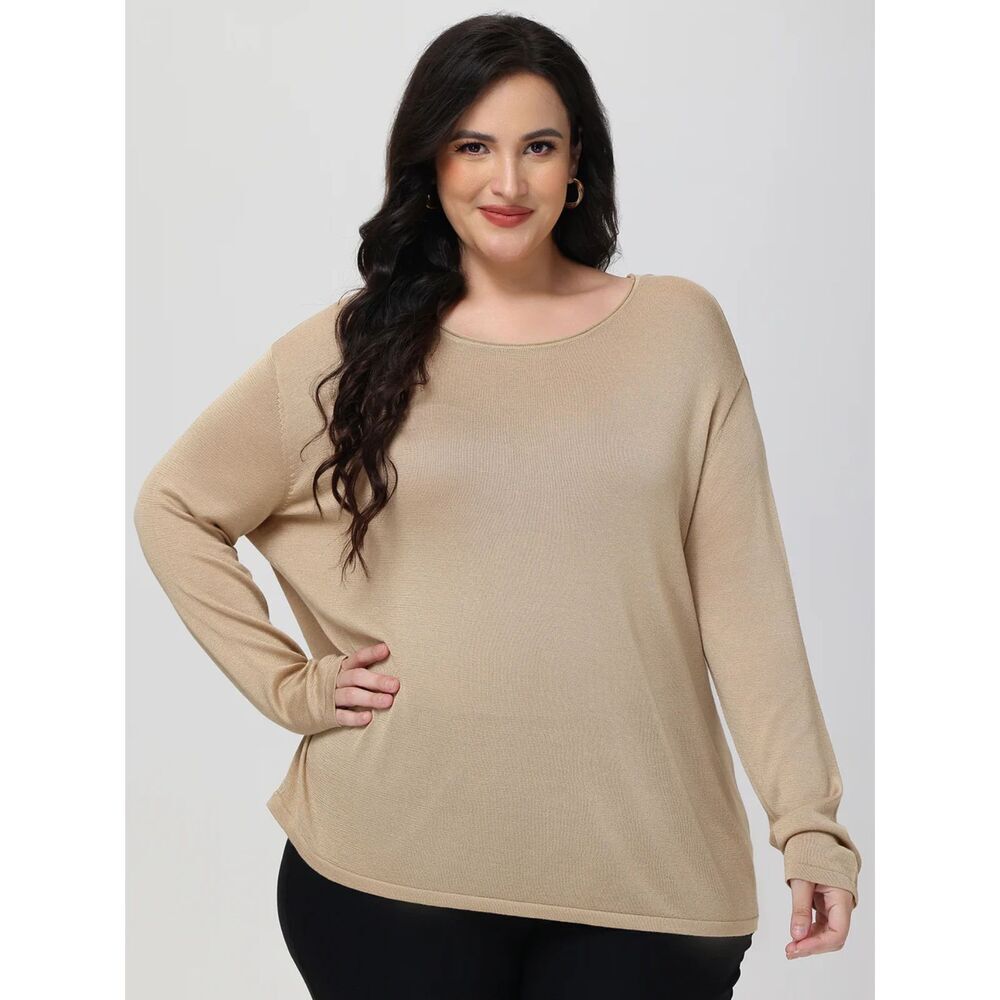 89th & Madison Crewneck Drop Shoulder Dark Coral Pullover‎